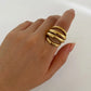 Color Block Ring [316L Stainless Steel, 18K Gold Plated]