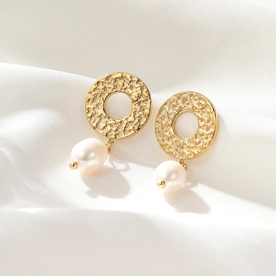 Drop Pearl Earrings [304 Stainless Steel]