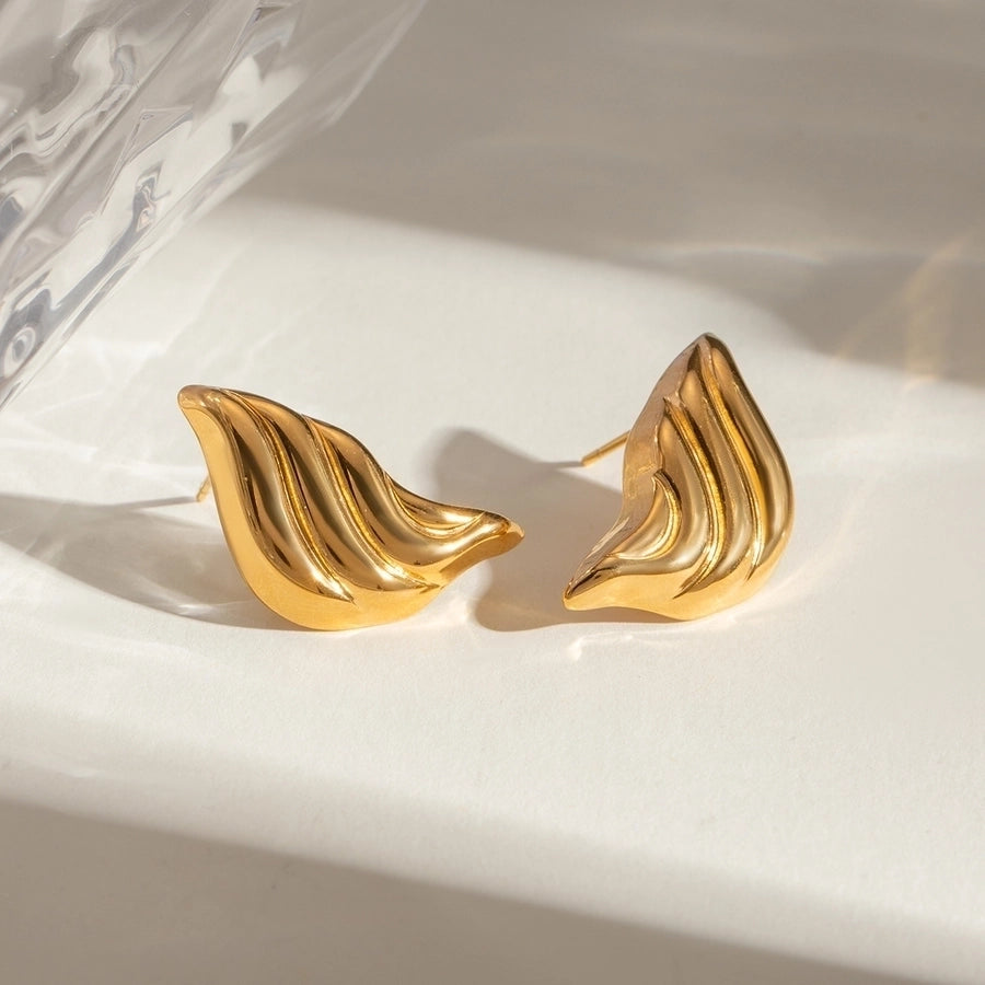 Wavy Earrings [304 Stainless Steel]