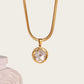 Shell Plumeria Rubra Necklace [Stainless Steel,18K Gold Plated]