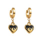 Heart Shape Drop Earrings [316 Stainless Steel,18K Gold Plated]