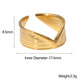 Irregular V Ring [304 Stainless Steel, 18K Gold Plated]