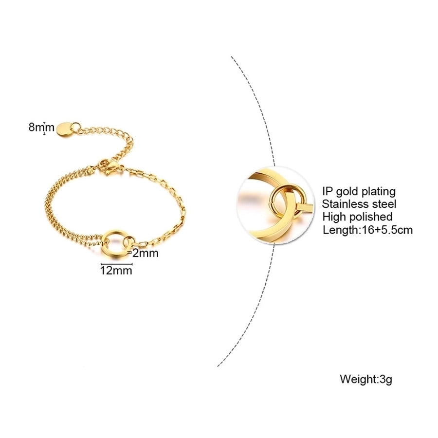 Mix Chain Bracelet [201 Stainless Steel, 18K Gold Plated]