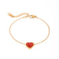 Red Heart Shape Bracelet [Stainless Steel]