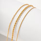 Set Of 3 Chain Bracelets [304 Stainless Steel,18K Gold Plated]