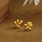 Phoenix Five-Leaf Flower Stud øreringe [Rustfrit stål, 18K guldbelagt]