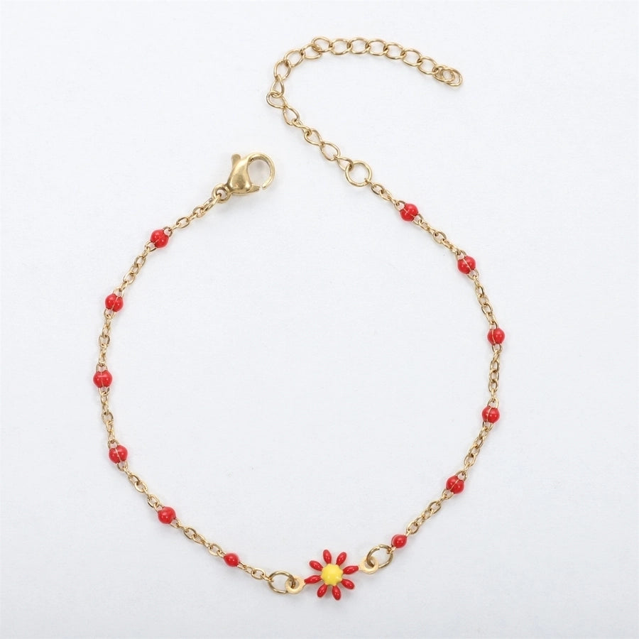 Bracelete de flores da margarida [304 aço inoxidável]