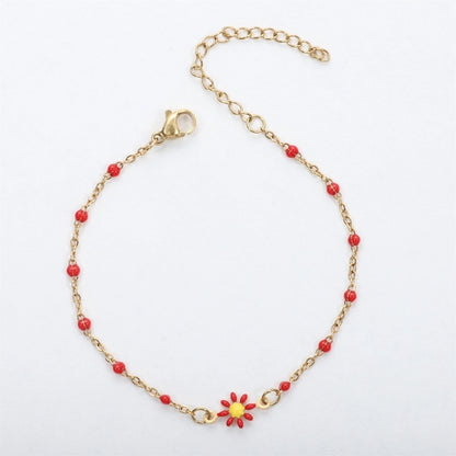 Bracelet de fleurs de marguerite [304 en acier inoxydable]