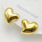 Heart Shape Earrings [304 Stainless Steel,18K Gold Plated]