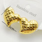 Heart Shape Earrings [304 Stainless Steel,18K Gold Plated]