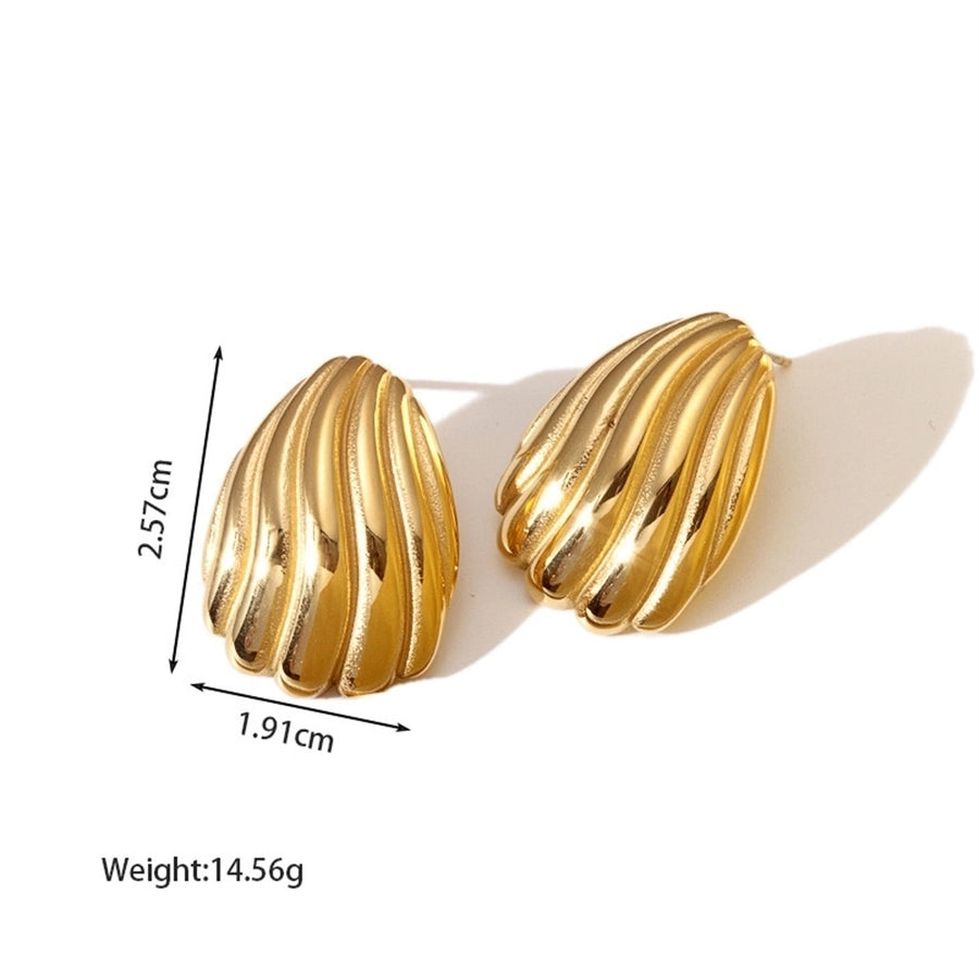 Miss Designs Waves Earrings [304 Stainless Steel,18K Gold Plated]