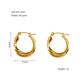 Geometric Solid Color  Hoop Earrings [304 Stainless Steel,18K Gold Plated]