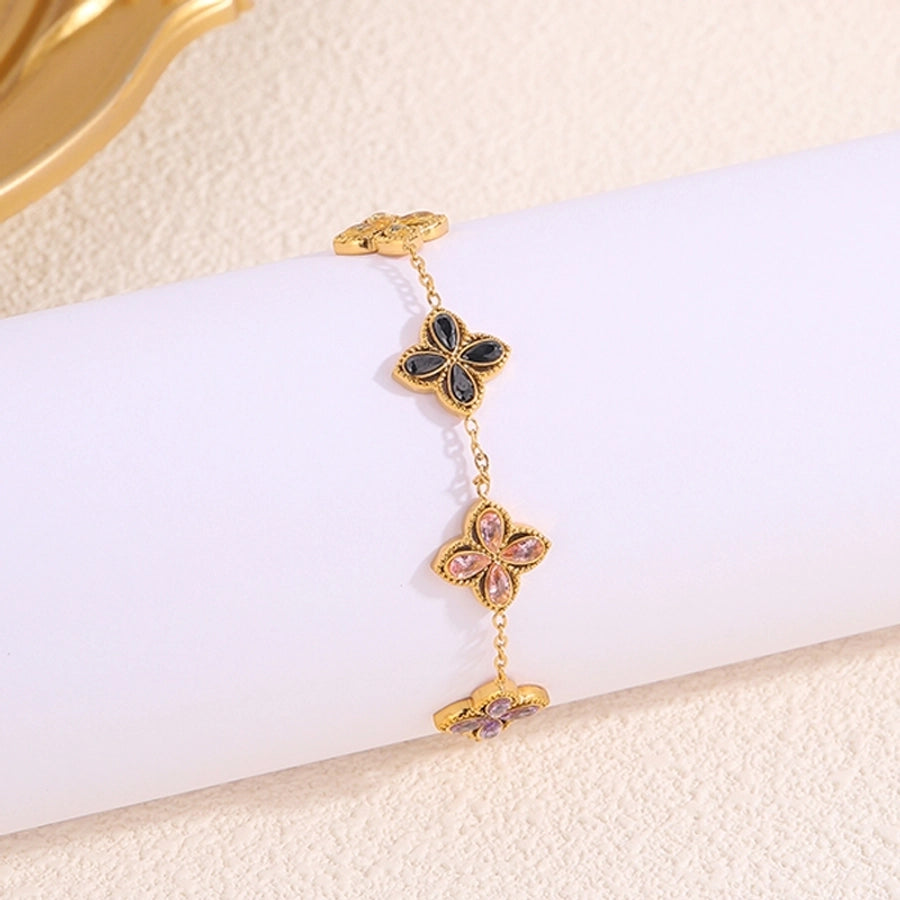 Floral Style  Bracelet [304 Stainless Steel]