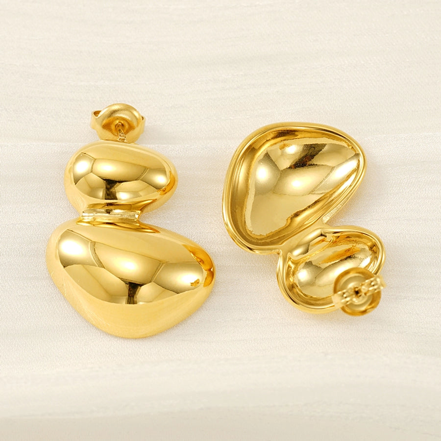 Irregular Earrings [304 Stainless Steel,18K Gold Plated]