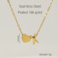 Letter Heart Shape Pendant Necklace [304 Stainless Steel,18K Gold Plated]