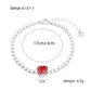 Heart Shape Rhinestones Bracelets [304 Stainless Steel]