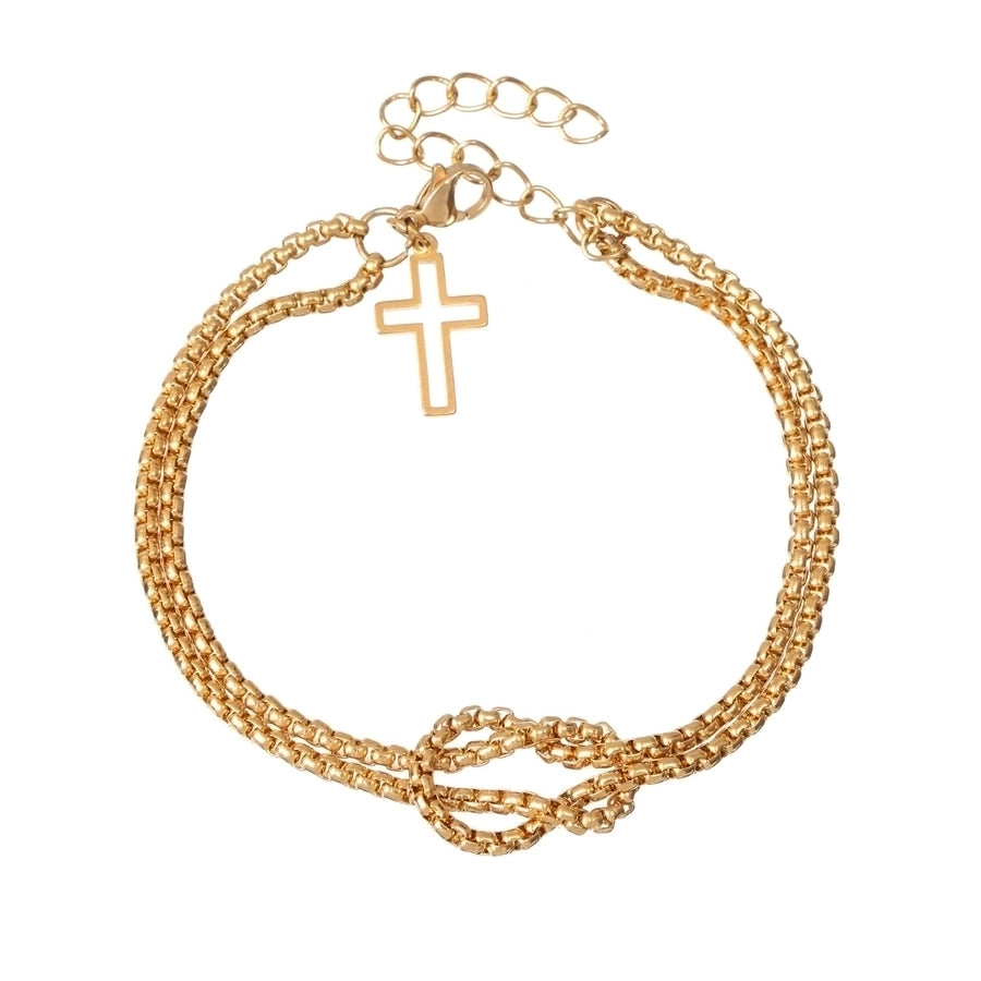 Roman Style Knot Bracelet [304 Stainless Steel 18K Gold Plated]