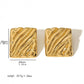 Rectangle Designs Earrings [304 Stainless Steel,18K Gold Plated]