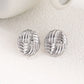 Boucles d'oreilles en monogramme en argent [304 en acier inoxydable]