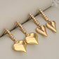 Heart Shape Earrings [304 Stainless Steel,18K Gold Plated]