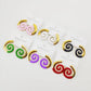 Spiral Stripe Thread Earrings [304 Stainless Steel,18K Gold Plated]