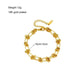 Acrylic Artificial Rhinestones Resin Bracelets [304 Stainless Steel, 18K Gold Plated]