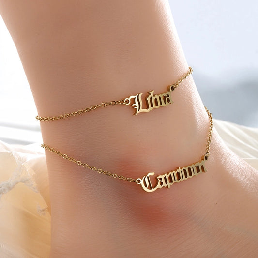 Constellation Anklet [304 Rustfritt stål, 18K gullbelagt]