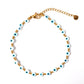 Casual Eye Resin Beaded Anklet [304 Stainless Steel]