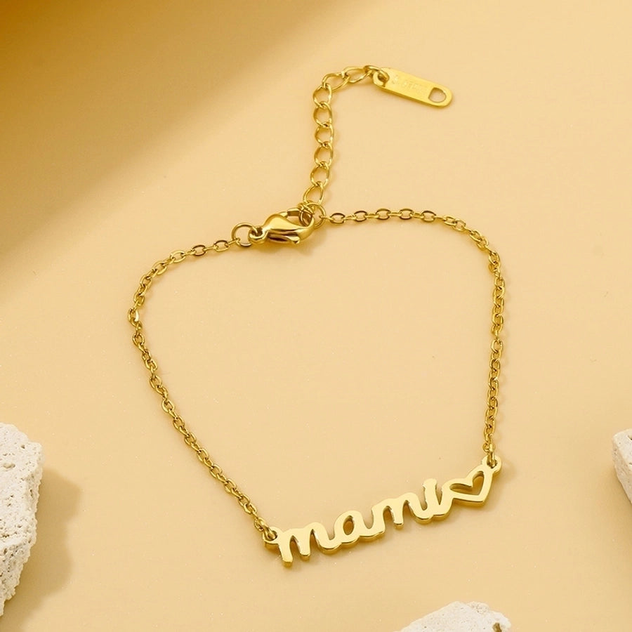 MAMA Bracelets/Necklace [Stainless Steel,18K Gold Plated]