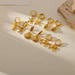 Mix Beach Designs Earrings [304 Stainless Steel,18K Gold Plated]