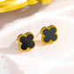 Four Leaf Clover Bracelet/Earrings/Necklace [304 Stainless Steel, 18K Gold Plated]