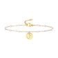 Letter Pearl Anklet [201 Stainless Steel, 18K Gold Plated]