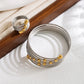 Round Beads Bangle Jewelry Set [304 Stainless Steel,18K Gold Plated]