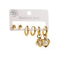 Random Style Earrings Set [304 Stainless Steel, 18K Gold Plated]