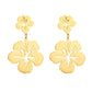 Bali Flower Hollow Earrings [304 Stainless Steel,18K Gold Plated]