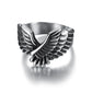 retro eagle stainless steel men's rings