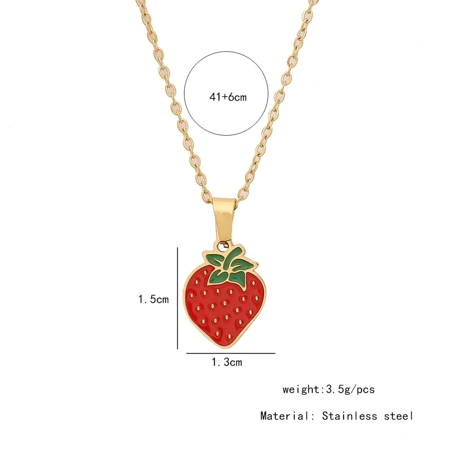 Fruit Necklace [304 Stainless Steel,18K Gold Plated]