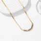 Colourful Zircon Bracelet/Necklace [304 Stainless Steel,18K Gold Plated]