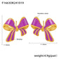 Color Preppy Style Bow Knot Enamel Earrings [304 Stainless Steel,18K Gold Plated]