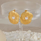 Leaf Plating Earrings [304 Stainless Steel,18K Gold Plated]