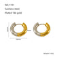 Silva Gold Hoop Earrings [304 Stainless Steel,18K Gold Plated]