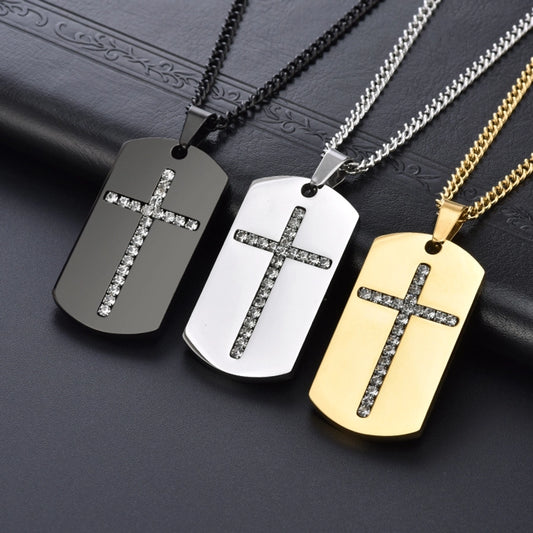 Casual Cross Necklace [304 Stainless Steel  18K Gold Plated]