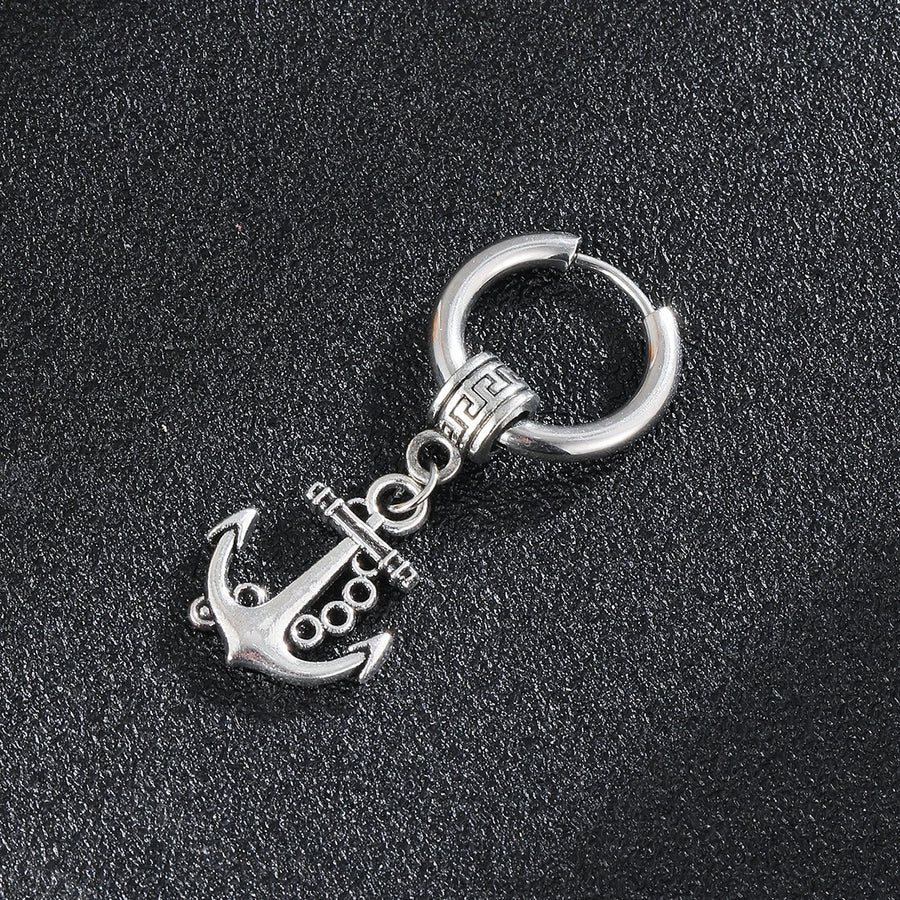 Anchor Earring 1 Piece [Stainless Steel]