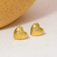 Heart Shape Earrings [304 Stainless Steel,18K Gold Plated]