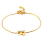 Letter Bracelets [304 Stainless Steel,18K Gold Plated]