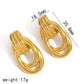 Double Hoop Earrings [304 Stainless Steel,18K Gold Plated]