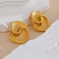 Double Spiral Earrings [304 Stainless Steel,18K Gold Plated]