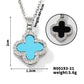 Four Leaf Clover Zircon Necklace [304 Stainless Steel,Copper]