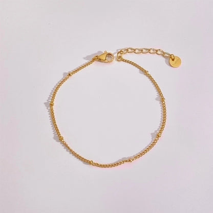 Thin Chain Bracelet [304 Stainless Steel,16K Gold Plated]