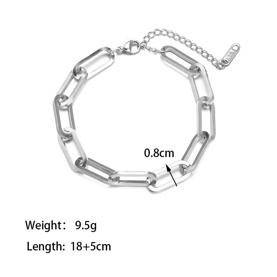 Link Chain Bracelet/Necklace [304 Stainless Steel,18K Gold Plated]